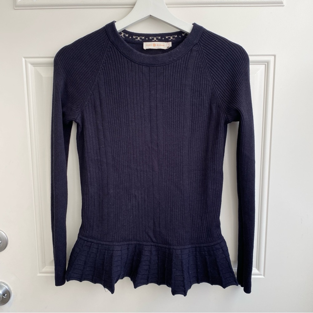 Tory Burch navy sienna sweater